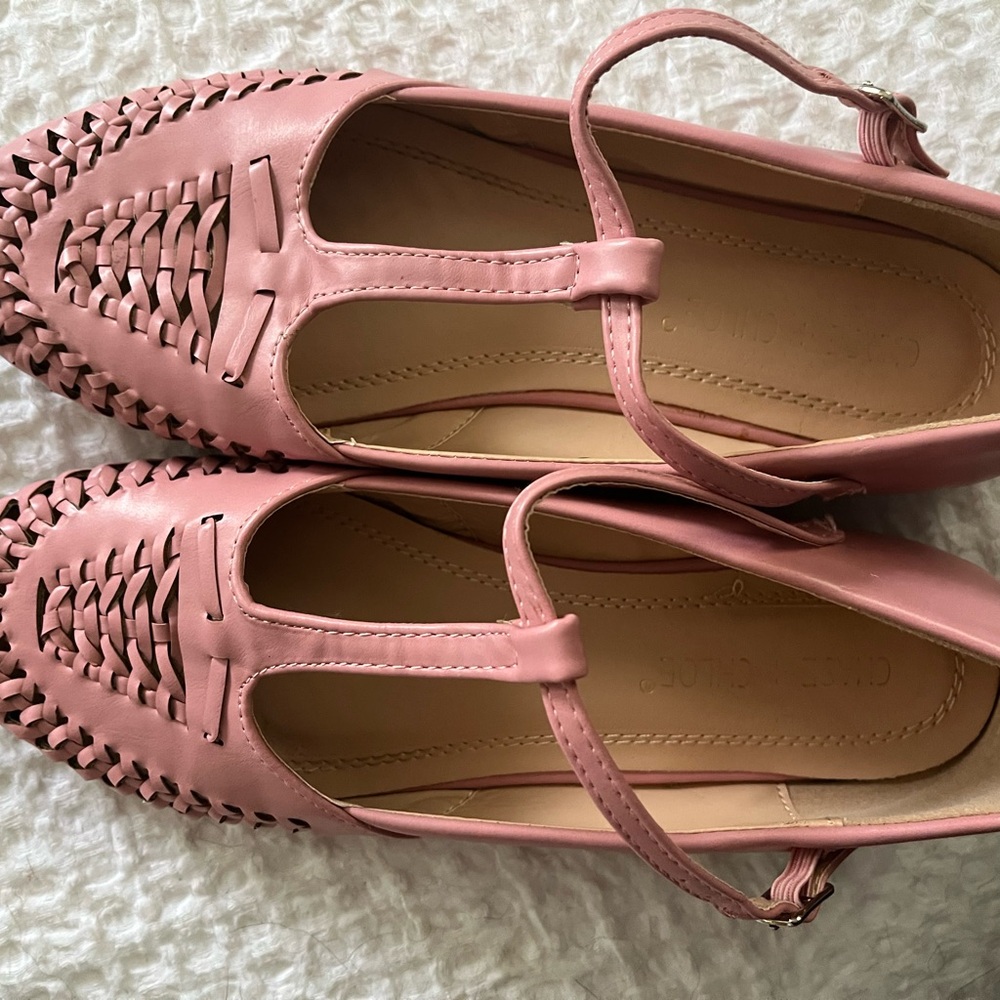 Pink flats